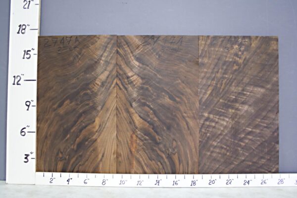 AAAAA CROTCH CLARO WALNUT 3 BOARD SET 28" X 17"1/4 X 4/4 (NWT2747A) - Image 2