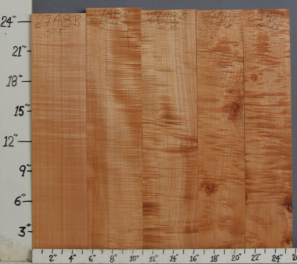 AAAAA CURLY MAPLE 5 BOARD SET 25"3/4 X 24" X 4/4 (NWTB2748)