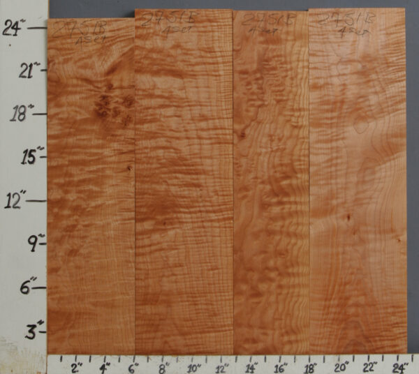 AAAAA CURLY MAPLE 4 BOARD SET 24"1/2 X 24" X 4/4 (NWTB2751)