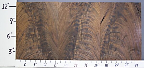 AAAAA CROTCH CLARO WALNUT 3 BOARD SET 25"1/4 X 13" X 4/4 (NWT2754A) - Image 2