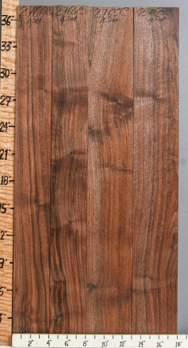 5A Marbled Claro Walnut 4 Board Set 18" X 37" X 4/4 (NWT-2766C)