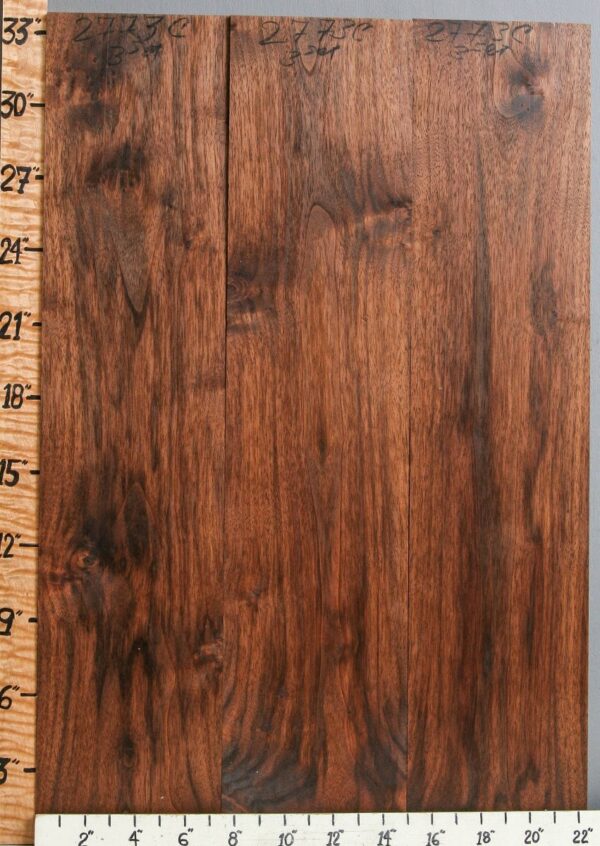 5A Marbled Claro Walnut 3 Board Set 22"1/2 X 33" X 4/4 (NWT-2773C)