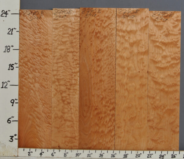 AAAA QUILTED MAPLE 5 BOARD SET 27" X 24" X 4/4 (NWTB2790)