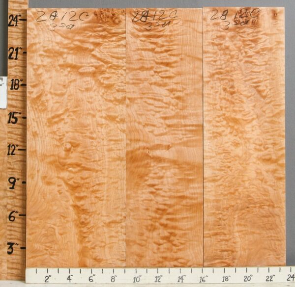 5A Quilted Maple 3 Board Set 23"1/2 X 24" X 6/4 (NWT-2812C)