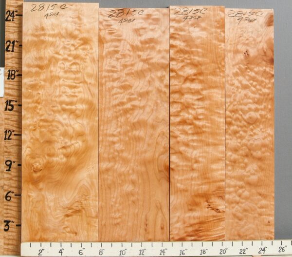 5A Quilted Maple 4 Board Set 25"1/4 X 24" X 6/4 (NWT-2815C)