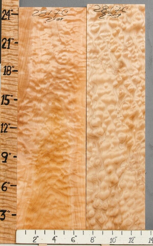 5A Quilted Maple 2 Board Set 13"1/4 X 24" X 6/4 (NWT-2817C)