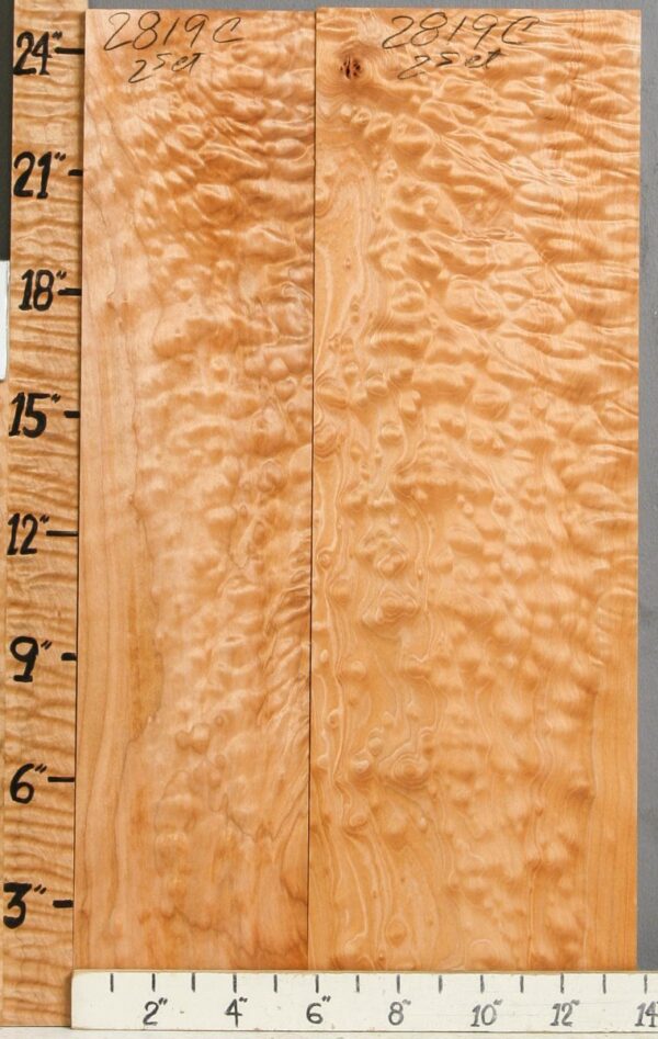 5A Quilted Maple 2 Board Set 13"3/4 X 24" X 6/4 (NWT-2819C)