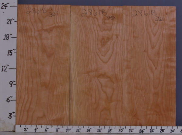 AAAAA CURLY CHERRY MICRO LUMBER 3 BOARD SET 30"1/2 X 24" X 5/8 (NWTB2861)