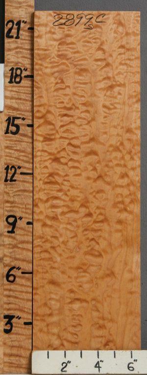 Musical Quilted Maple Block 6"1/2 X 22" X 1"3/8 (NWT-2899C)