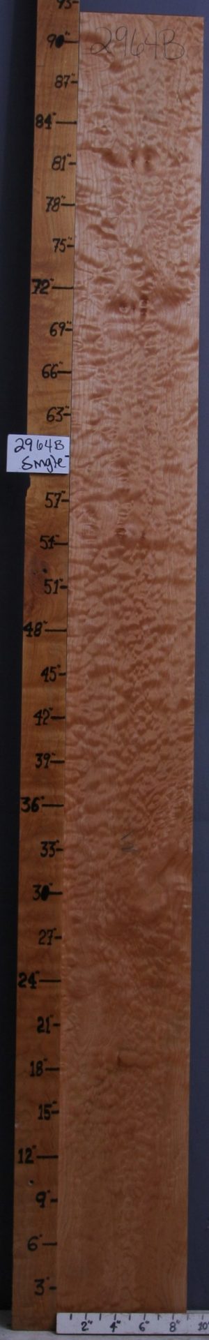MUSICAL POPCORN QUILTED MAPLE LUMBER 9" X 92"3/4 X 4/4 (NWTB2964)