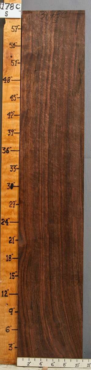 5A Marbled Claro Walnut Lumber 11" X 60" X 7/4 (NWT-3178C)