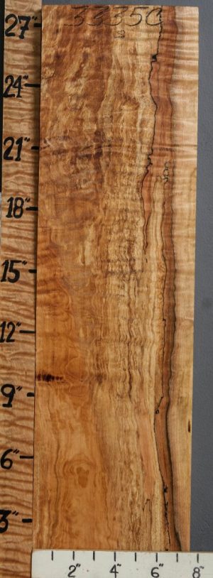 5A Spalted Curly Maple Block 7"5/8 X 25" X 2"3/8 (NWT-3335C)