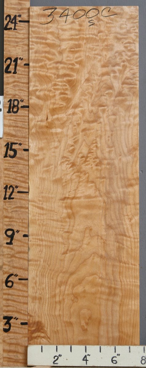 5A Quilted Maple Block 7"5/8 X 24" X 1"1/4 (NWT-3400C)