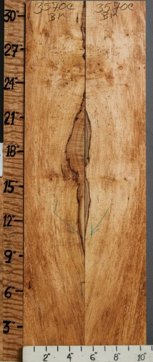 5A Spalted Maple Bookmatch 10"1/2 X 31" X 5/4 (NWT-3570C)