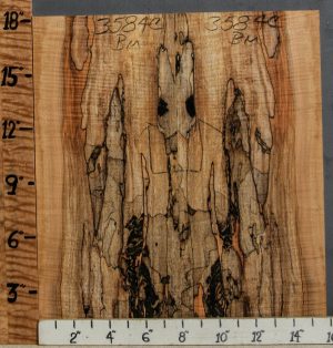 5A Spalted Curly Maple Bookmatch Microlumber 15"3/4 X 18" X 1/2 (NWT-3584C)
