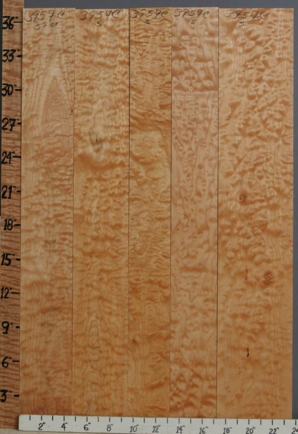 5A Quilted Maple 5 Board Set 23"1/2 X 36" X 4/4 (NWT-3957C)