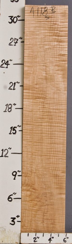 MUSICAL CURLY MAPLE SIDE BILLET 5"3/4 X 31"3/4 X 1"1/2 (NWTB4118)