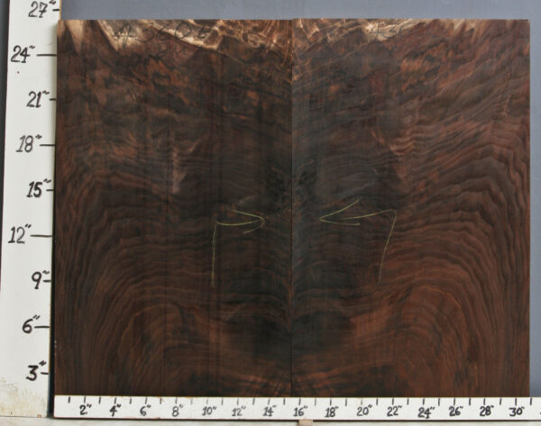 5A Marbled Crotch Claro Walnut Bookmatch 31" X 26" X 5/4 (NWT4360B)