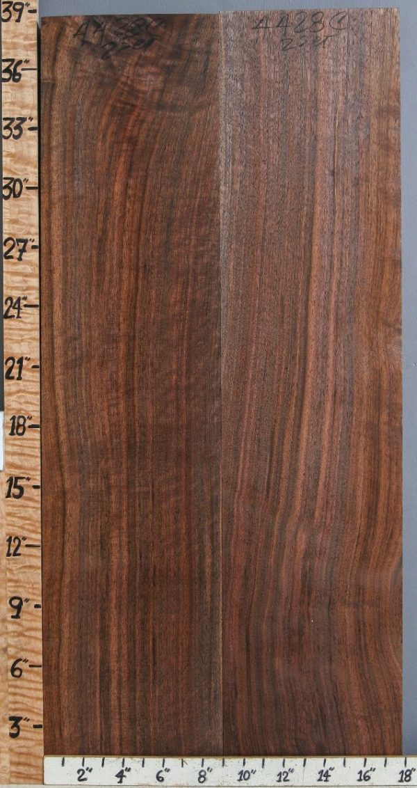 5A Marbled Claro Walnut 2 Board Set 18" X 38" X 6/4 (NWT-4428C)