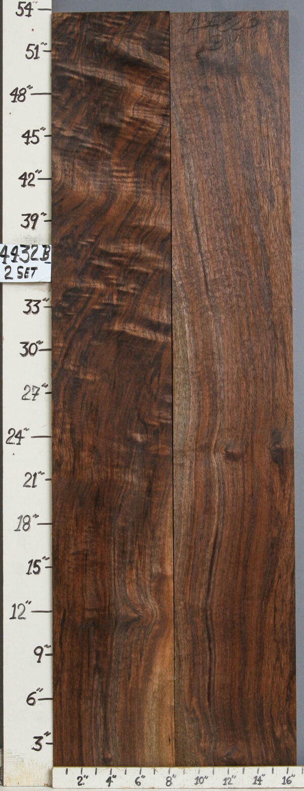 AAAAA MARBLED CLARO WALNUT BOOKMATCH 16"1/2 X 53" X 4/4 (NWTB4432)