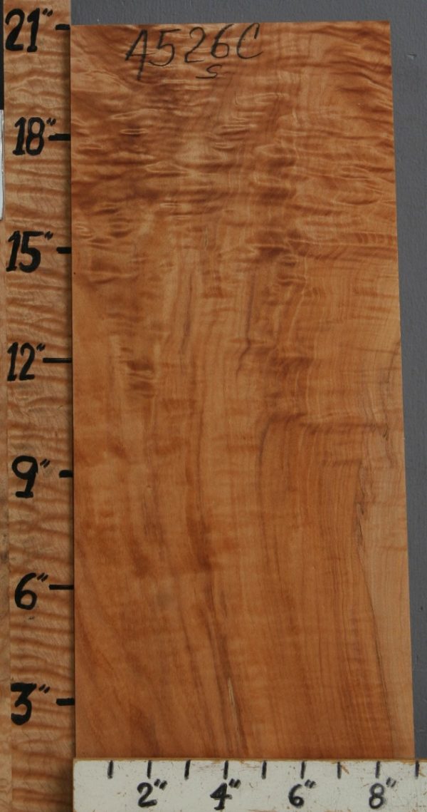 Musical Red Heart Curly Maple Billet 8"1/2 X 20" X 2"3/8 (NWT-4526C)