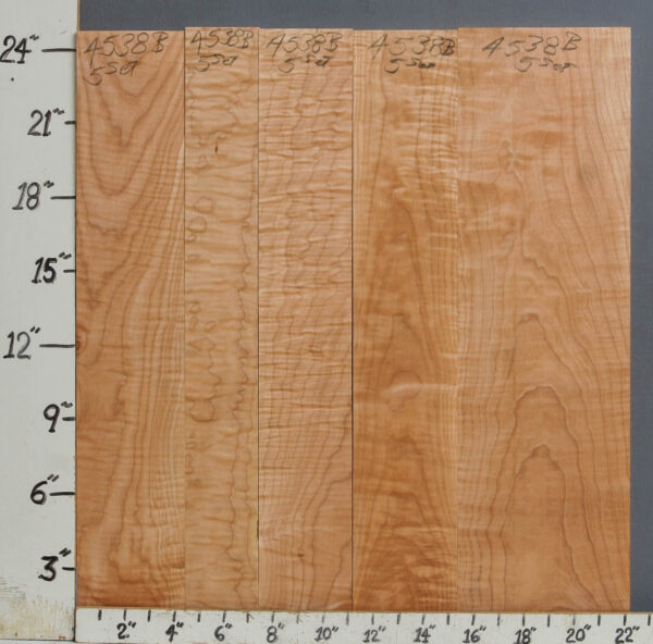 AAAAA CURLY MAPLE 5 BOARD SET 22"1/4 X 24" X 4/4 (NWTB4538)