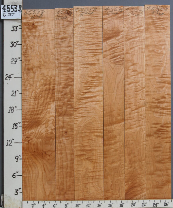 AAAAA QUILTED MAPLE 6 BOARD SET 27" X 36" X 4/4 (NWTB4553)