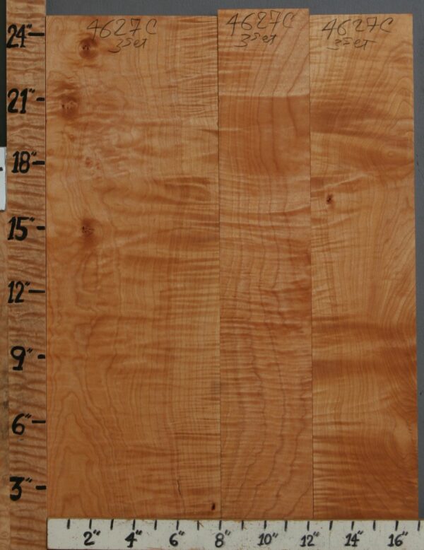 5A Curly Maple 3 Board Set 17" X 24" X 6/4 (NWT-4627C)