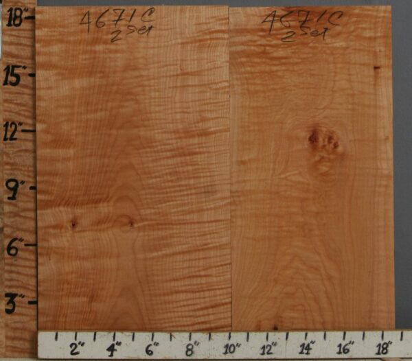 5A Curly Maple 2 Board Set 18"3/4 X 18" X 6/4 (NWT-4671C)