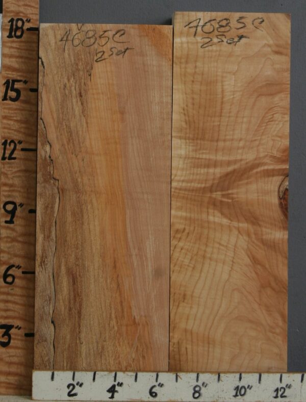 5A Spalted Maple 2 Block Set 12"1/4 X 18" X 2" (NWT-4685C) - Image 2