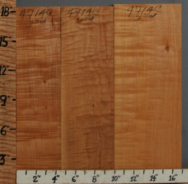 5A Curly Maple 3 Board Set 17" X 18" X 6/4 (NWT-4714C)