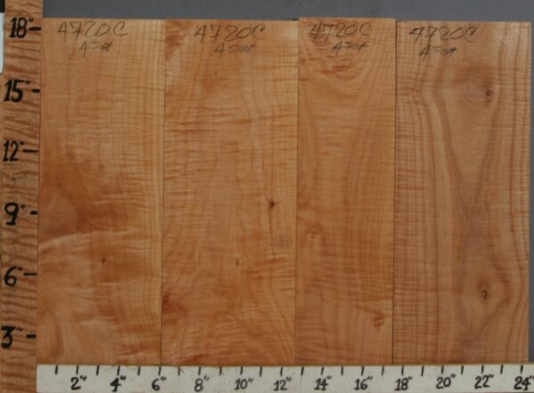 5A Curly Maple 4 Board Set 24"1/2 X 18" X 6/4 (NWT-4720C)