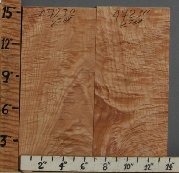 5A Curly Maple 2 Board Set 14" X 15" X 6/4 (NWT-4723C)