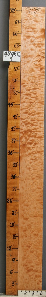 5A Quilted Maple Lumber 6" X 72" X 6/4 (NWT-4748C)