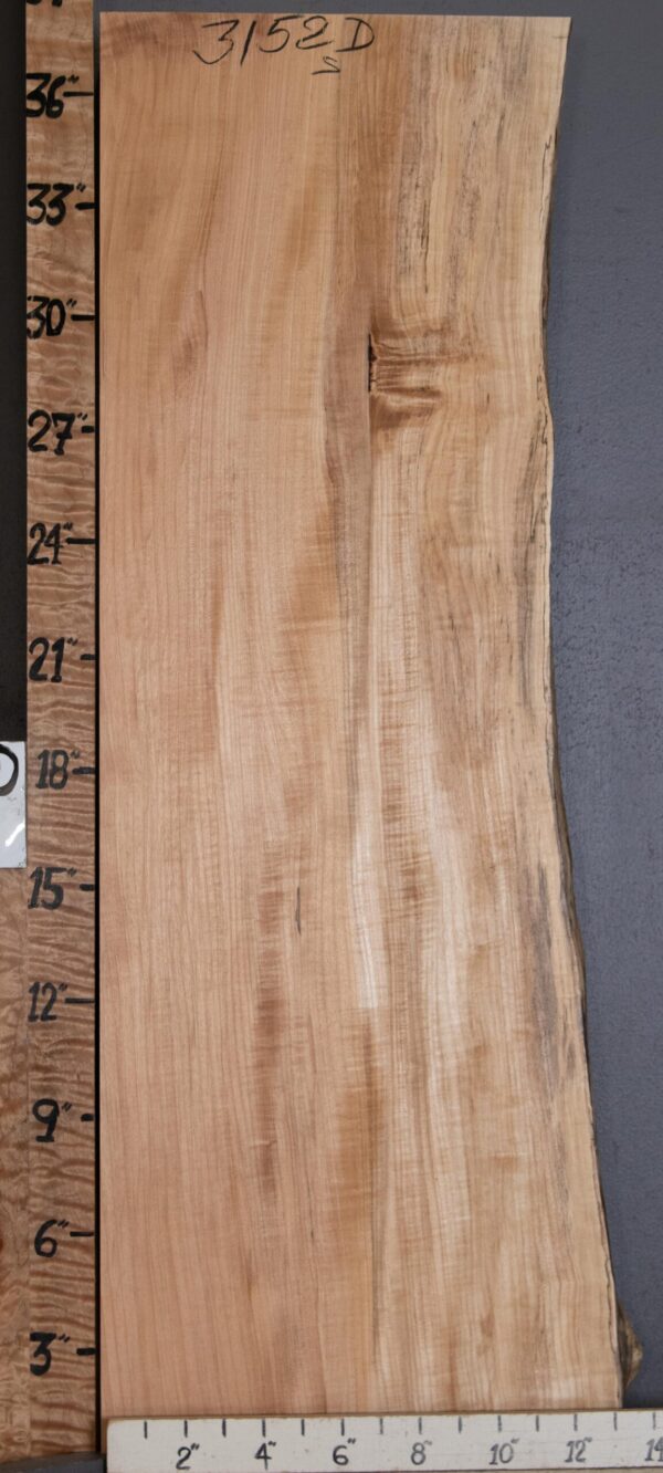 4A Block Curly Maple Lumber 12" X 37" X 3" (NWT-3152D) - Image 2