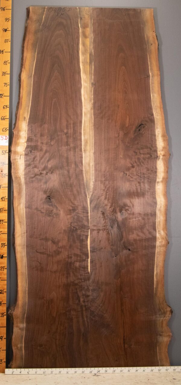 4A Claro Walnut Bookmatch with Live Edge 37" X 96" X 5/4" (NWT-0485D) - Image 2