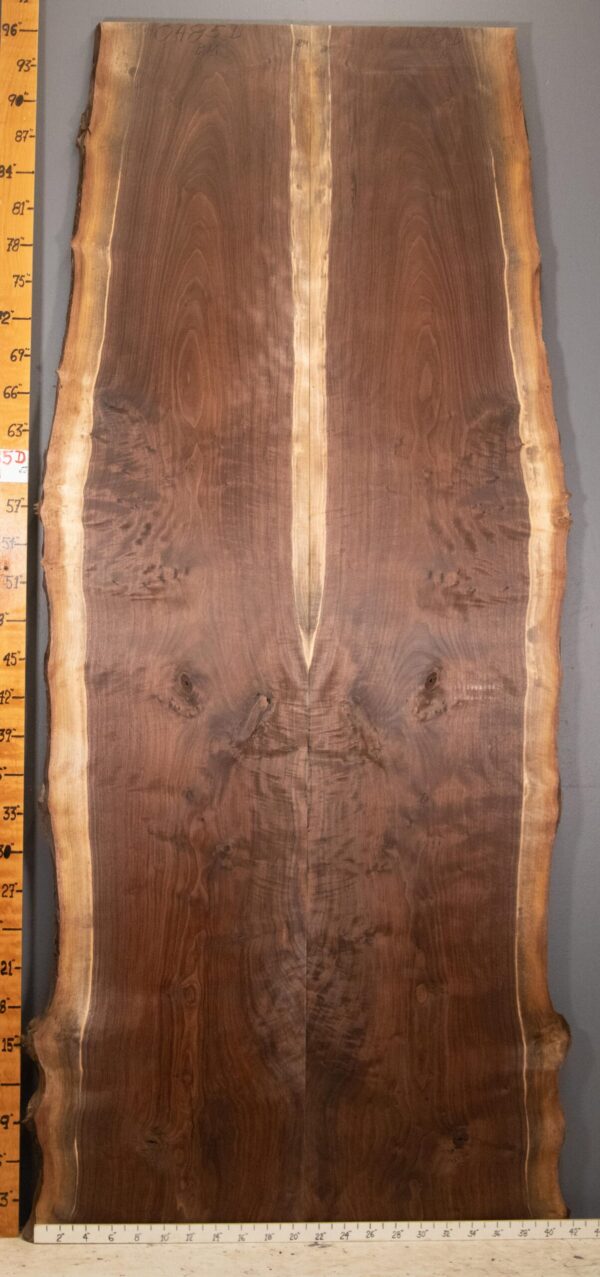 4A Claro Walnut Bookmatch with Live Edge 37" X 96" X 5/4" (NWT-0485D)