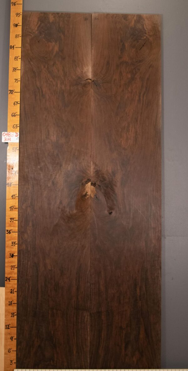 4A Marbled Claro Walnut Bookmatch 37" X 93" X 5/4" (NWT-0488D)