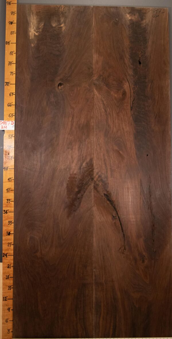 4A Marbled Claro Walnut Bookmatch 37" X 93" X 5/4" (NWT-0488D) - Image 2