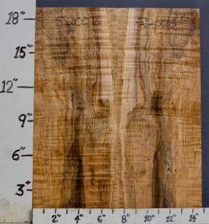 AAAAA SPALTED QUILTED MAPLE MICROLUMBER BOOKMATCH 14"5/8 X 19" X 3/8 (NWT-5200B)