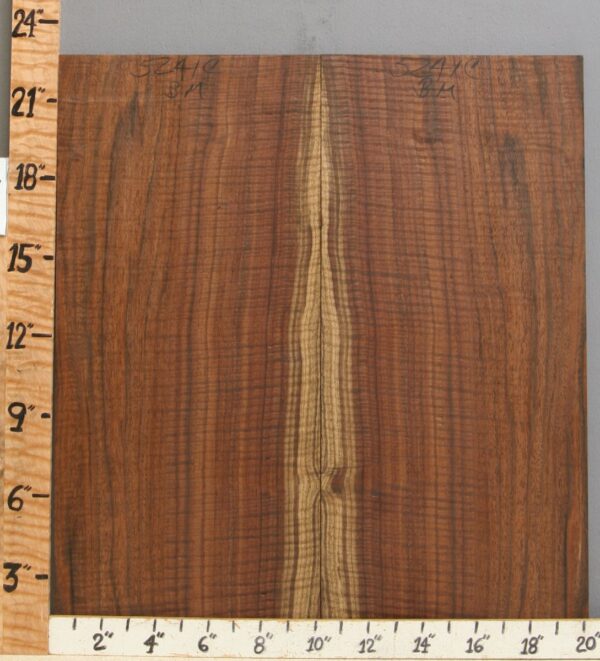 5A Curly Claro Walnut Microlumber Bookmatch 20" X 22" X 1/4 (NWT-5241C)