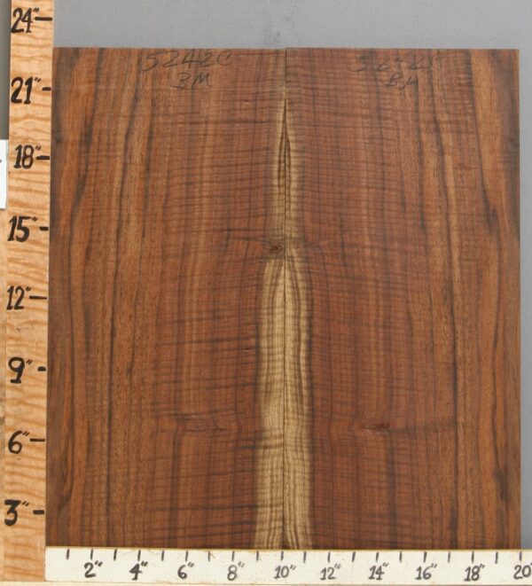 5A Curly Claro Walnut Microlumber Bookmatch 20" X 22" X 1/4 (NWT-5242C)