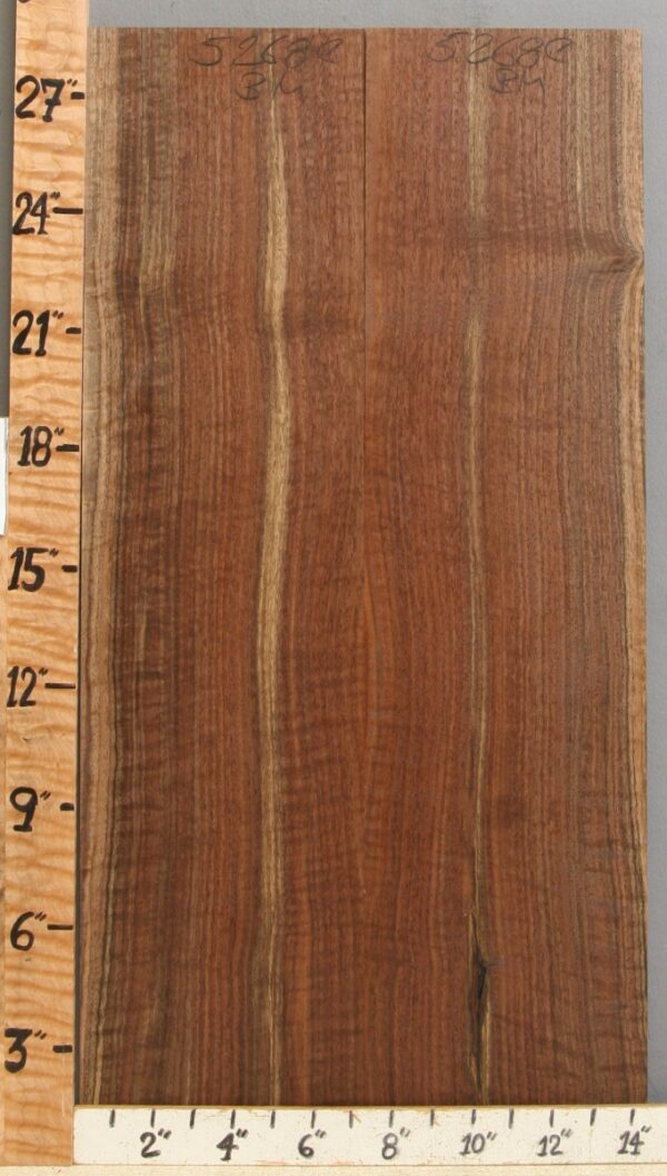 5A Curly Claro Walnut Microlumber Bookmatch 14"1/4 X 28" X 1/4 (NWT-5268C) - Image 2