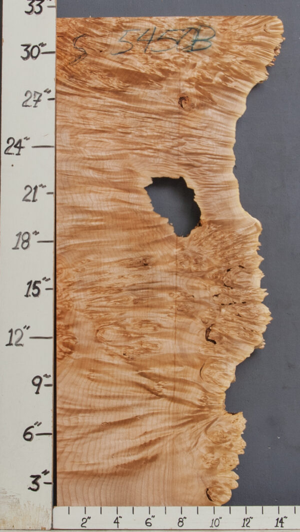 AAAAA BURL MAPLE MICROLUMBER WITH LIVE EDGE 10" X 32" X 3/4 (NWT-5450B) - Image 2