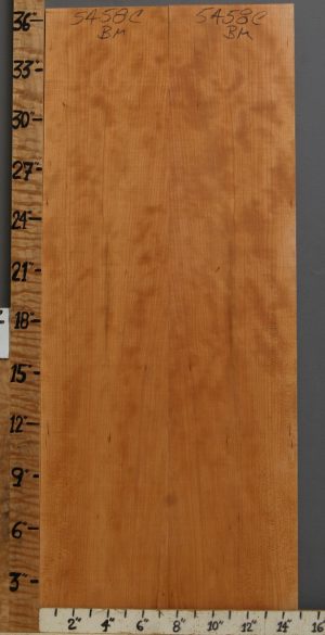 5A Curly Cherry Microlumber Bookmatch 15" X 36" X 1/4 (NWT-5458C)