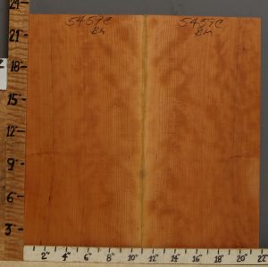 5A Curly Cherry Microlumber Bookmatch 21"3/4 X 22" X 1/4 (NWT-5459C)