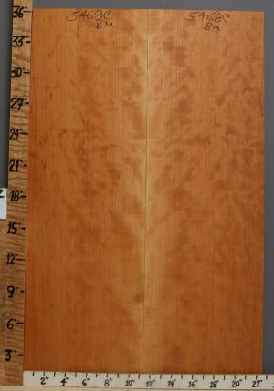 5A Curly Cherry Microlumber Bookmatch 22"5/8 X 36" X 1/4 (NWT-5468C)