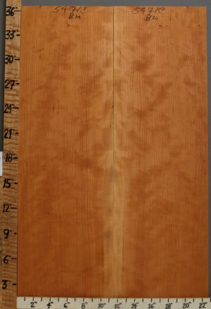 5A Curly Cherry Microlumber Bookmatch 22"3/4 X 36" X 1/4 (NWT-5471C)