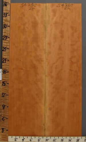 5A Curly Cherry Microlumber Bookmatch 19" X 36" X 1/4 (NWT-5478C)