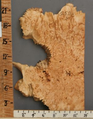 5A Burl Maple Lumber with Live Edge 13" X 21" X 1"1/4 (NWT-5531C)